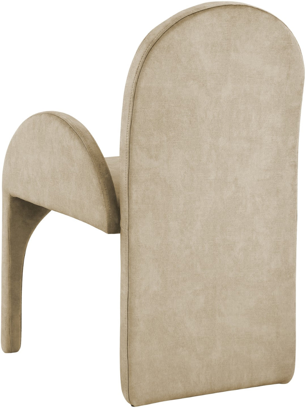 Summer Velvet / Engineered Wood / Steel / Iron / Foam Contemporary Beige Velvet Dining Arm Chair - 22" W x 22.5" D x 35.5" H