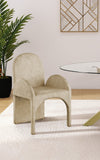 Summer Velvet / Engineered Wood / Steel / Iron / Foam Contemporary Beige Velvet Dining Arm Chair - 22" W x 22.5" D x 35.5" H