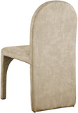 Summer Velvet / Engineered Wood / Steel / Iron / Foam Contemporary Beige Velvet Dining Side Chair - 18.5" W x 22.5" D x 35.5" H