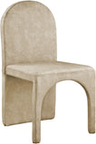 Summer Velvet / Engineered Wood / Steel / Iron / Foam Contemporary Beige Velvet Dining Side Chair - 18.5" W x 22.5" D x 35.5" H