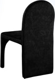 Summer Velvet / Engineered Wood / Steel / Iron / Foam Contemporary Black Velvet Dining Side Chair - 18.5" W x 22.5" D x 35.5" H