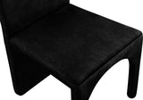 Summer Velvet / Engineered Wood / Steel / Iron / Foam Contemporary Black Velvet Dining Side Chair - 18.5" W x 22.5" D x 35.5" H