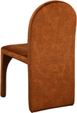 Summer Velvet / Engineered Wood / Steel / Iron / Foam Contemporary Cognac Velvet Dining Side Chair - 18.5" W x 22.5" D x 35.5" H