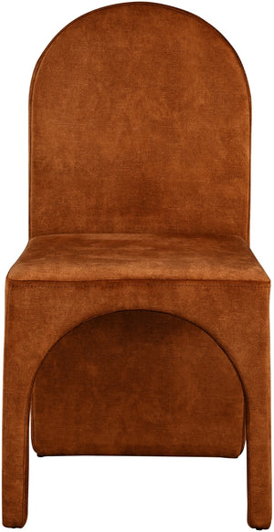 Summer Velvet / Engineered Wood / Steel / Iron / Foam Contemporary Cognac Velvet Dining Side Chair - 18.5" W x 22.5" D x 35.5" H