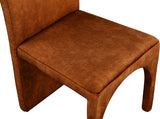 Summer Velvet / Engineered Wood / Steel / Iron / Foam Contemporary Cognac Velvet Dining Side Chair - 18.5" W x 22.5" D x 35.5" H