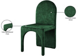 Summer Velvet / Engineered Wood / Steel / Iron / Foam Contemporary Green Velvet Dining Side Chair - 18.5" W x 22.5" D x 35.5" H