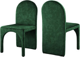 Summer Velvet / Engineered Wood / Steel / Iron / Foam Contemporary Green Velvet Dining Side Chair - 18.5" W x 22.5" D x 35.5" H