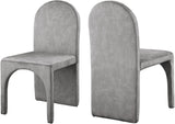 Summer Velvet / Engineered Wood / Steel / Iron / Foam Contemporary Grey Velvet Dining Side Chair - 18.5" W x 22.5" D x 35.5" H