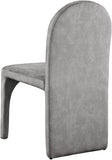 Summer Velvet / Engineered Wood / Steel / Iron / Foam Contemporary Grey Velvet Dining Side Chair - 18.5" W x 22.5" D x 35.5" H