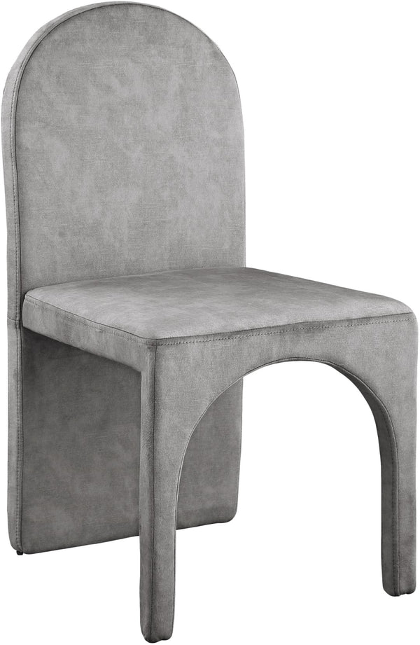 Summer Velvet / Engineered Wood / Steel / Iron / Foam Contemporary Grey Velvet Dining Side Chair - 18.5" W x 22.5" D x 35.5" H