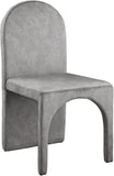 Summer Velvet / Engineered Wood / Steel / Iron / Foam Contemporary Grey Velvet Dining Side Chair - 18.5" W x 22.5" D x 35.5" H