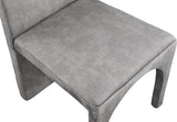 Summer Velvet / Engineered Wood / Steel / Iron / Foam Contemporary Grey Velvet Dining Side Chair - 18.5" W x 22.5" D x 35.5" H