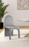 Summer Velvet / Engineered Wood / Steel / Iron / Foam Contemporary Grey Velvet Dining Side Chair - 18.5" W x 22.5" D x 35.5" H