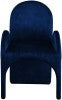 Summer Velvet / Engineered Wood / Steel / Iron / Foam Contemporary Navy Velvet Dining Arm Chair - 22" W x 22.5" D x 35.5" H