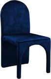 Summer Velvet / Engineered Wood / Steel / Iron / Foam Contemporary Navy Velvet Dining Side Chair - 18.5" W x 22.5" D x 35.5" H