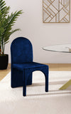 Summer Velvet / Engineered Wood / Steel / Iron / Foam Contemporary Navy Velvet Dining Side Chair - 18.5" W x 22.5" D x 35.5" H