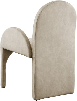 Summer Velvet / Engineered Wood / Steel / Iron / Foam Contemporary Stone Velvet Dining Arm Chair - 22" W x 22.5" D x 35.5" H