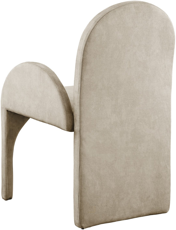 Summer Velvet / Engineered Wood / Steel / Iron / Foam Contemporary Stone Velvet Dining Arm Chair - 22" W x 22.5" D x 35.5" H