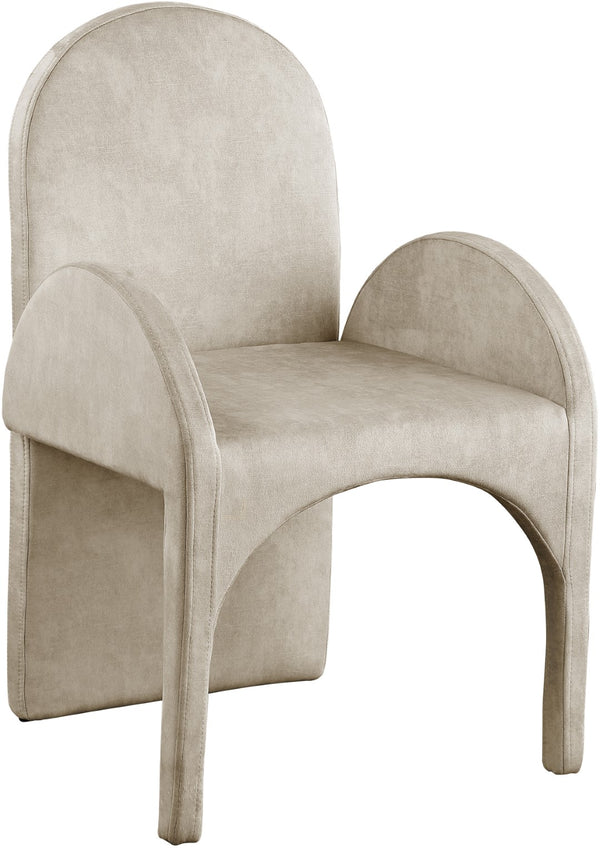 Summer Velvet / Engineered Wood / Steel / Iron / Foam Contemporary Stone Velvet Dining Arm Chair - 22" W x 22.5" D x 35.5" H