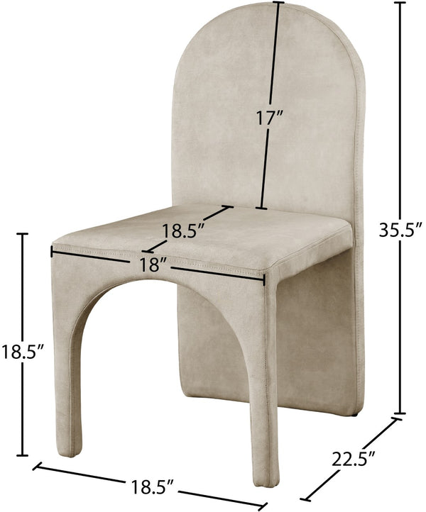 Summer Velvet / Engineered Wood / Steel / Iron / Foam Contemporary Stone Velvet Dining Side Chair - 18.5" W x 22.5" D x 35.5" H