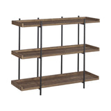 Lawtey Modern 3-shelf Bookcase Aged Walnut