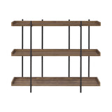 Lawtey Modern 3-shelf Bookcase Aged Walnut