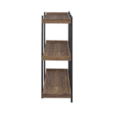 Lawtey Modern 3-shelf Bookcase Aged Walnut