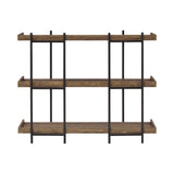 Lawtey Modern 3-shelf Bookcase Aged Walnut