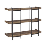 Lawtey Modern 3-shelf Bookcase Aged Walnut