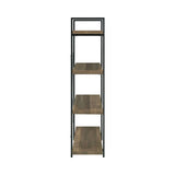 Tolar Country Rustic 4-tier Open Shelving Bookcase Rustic Oak and Black