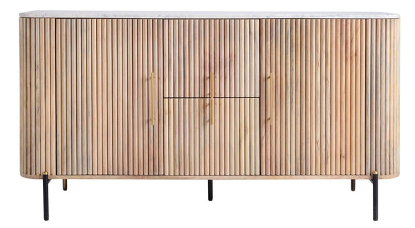 VIG Furniture Modrest - Cambridge White Marble & Mango Buffet VGEDRID118001-BUF