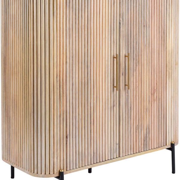 VIG Furniture Modrest - Cambridge White Marble & Mango Tall Buffet VGEDRID109953-TALL