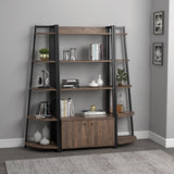 Jacksonville Country Rustic 3-piece Bookcase with Cabinet Aged Walnut