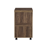 Luetta Country Rustic 3-drawer Mobile Storage Cabinet with Casters Aged Walnut