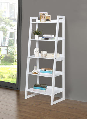 Casual 5-shelf Ladder Bookcase