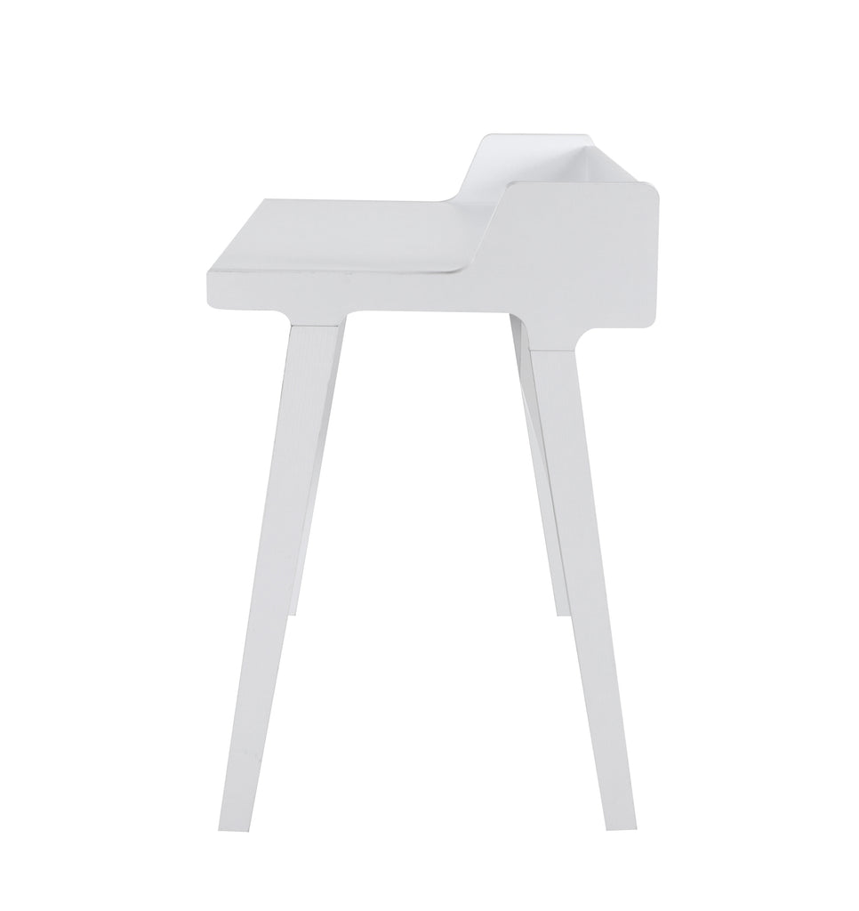 Paiter Modern Writing Desk with Power Outlet White