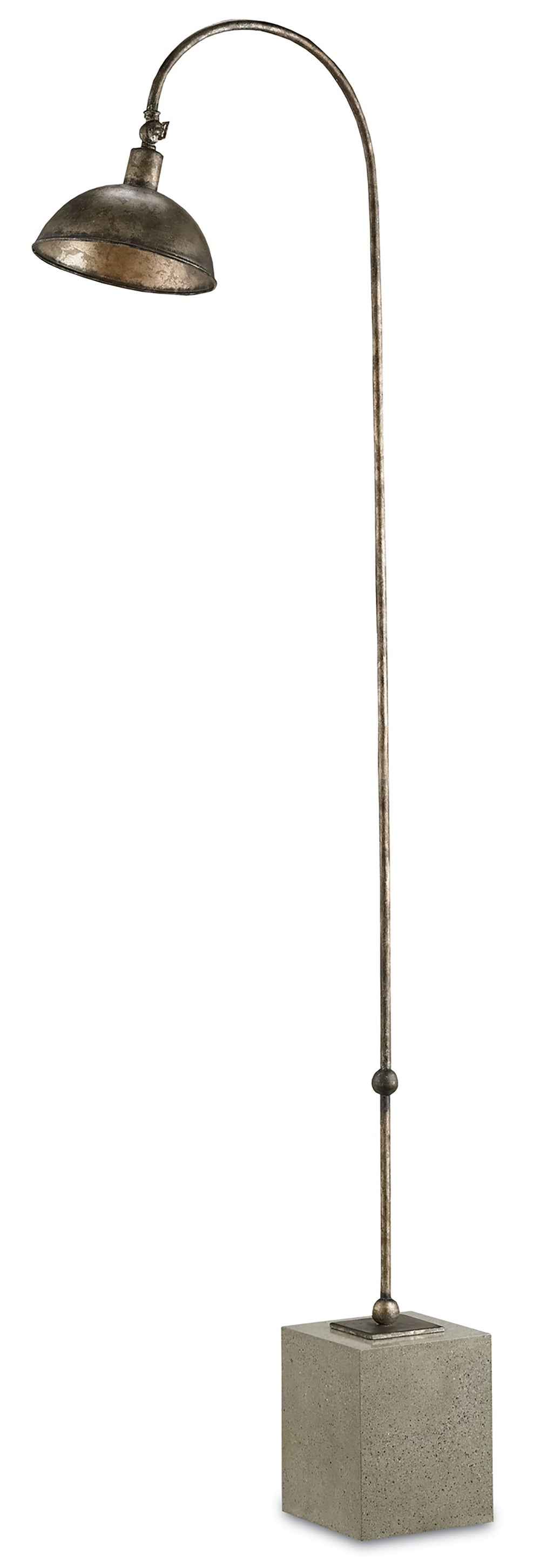 Finstock Floor Lamp - Elegant Pyrite Bronze Design with Adjustable Shade & Concrete Base for Modern Decor