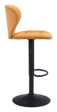 Zuo Modern Salem 100% Polyester, Plywood, Steel Modern Commercial Grade Barstool Yellow, Black 100% Polyester, Plywood, Steel