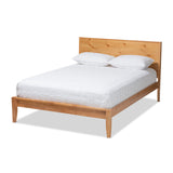 Marana Modern and Rustic Natural Oak and Pine Finished Wood King Size Platform Bed