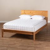 Baxton Studio Marana Modern and Rustic Natural Oak and Pine Finished Wood King Size Platform Bed