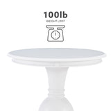Adeline Round Accent Table White