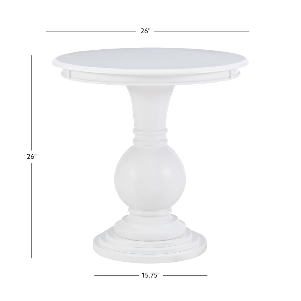 Adeline Round Accent Table White