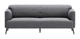 Zuo Modern Amsterdam 100% Polyester, Plywood, Pine Wood Modern Commercial Grade Sofa Slate, Black 100% Polyester, Plywood, Pine Wood