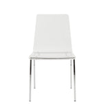 Chloe Side Chair in Clear Acrylic with Chrome Legs - Set of 2