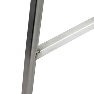 Chloe Counter Stool in Clear Acrylic with Brushed Aluminum Legs - Set of 2