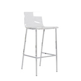 Chloe Bar Stool in Clear with Chrome Legs - Set of 2