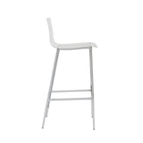 Chloe Bar Stool in Clear with Chrome Legs - Set of 2