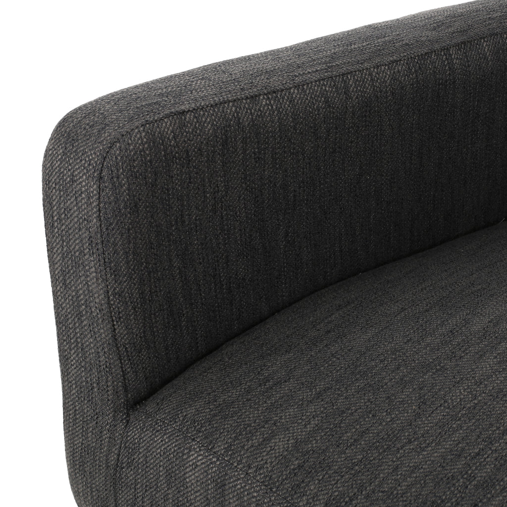 McClure Contemporary Upholstered Armchair, Charcoal and Gray Noble House