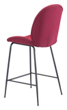English Elm EE2712 100% Polyurethane, Plywood, Steel Modern Commercial Grade Counter Chair Red, Black 100% Polyurethane, Plywood, Steel