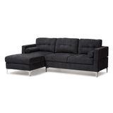 Mireille Modern Contemporary Fabric Upholstered Sectional Sofa